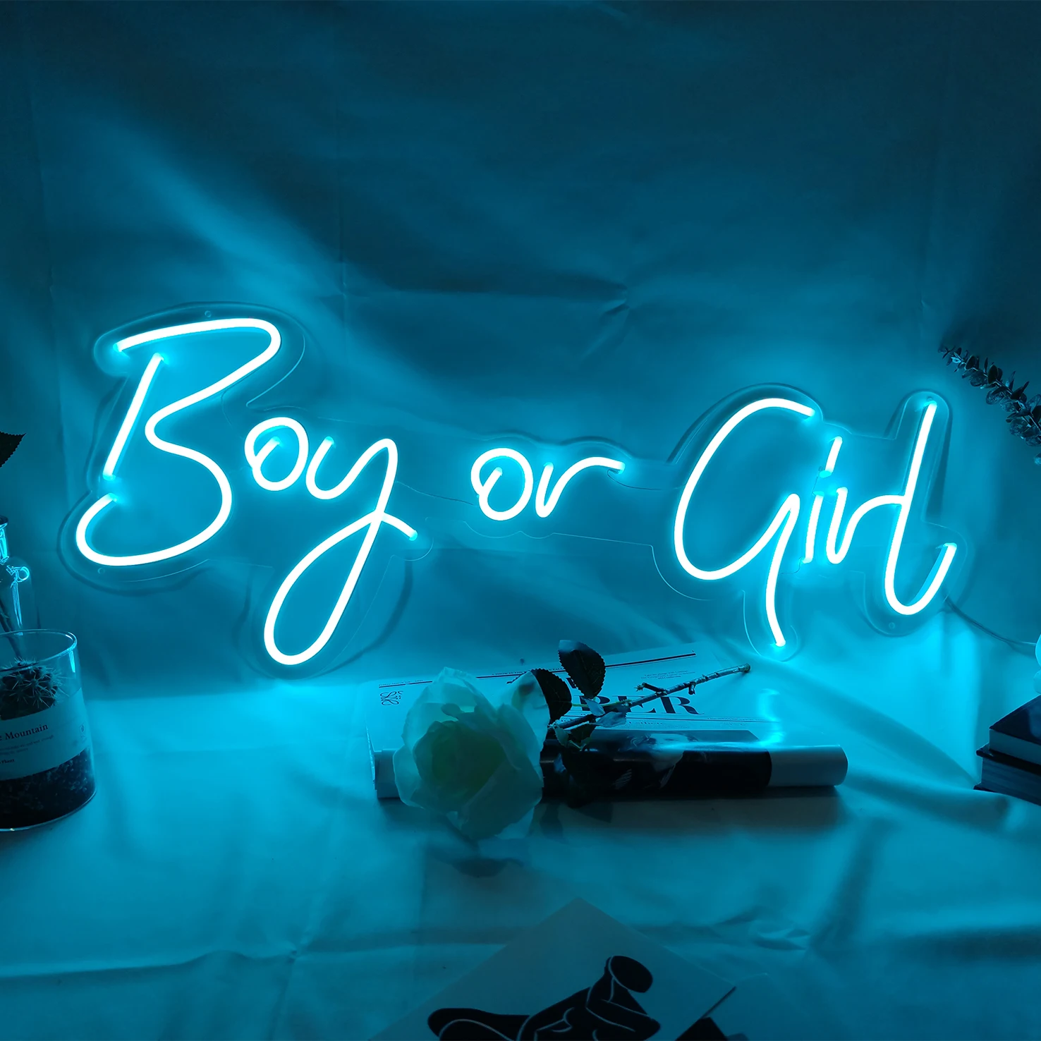 Drop shipping factory manufacturer birthday party wedding fashionable custom color boy or girl neon sign