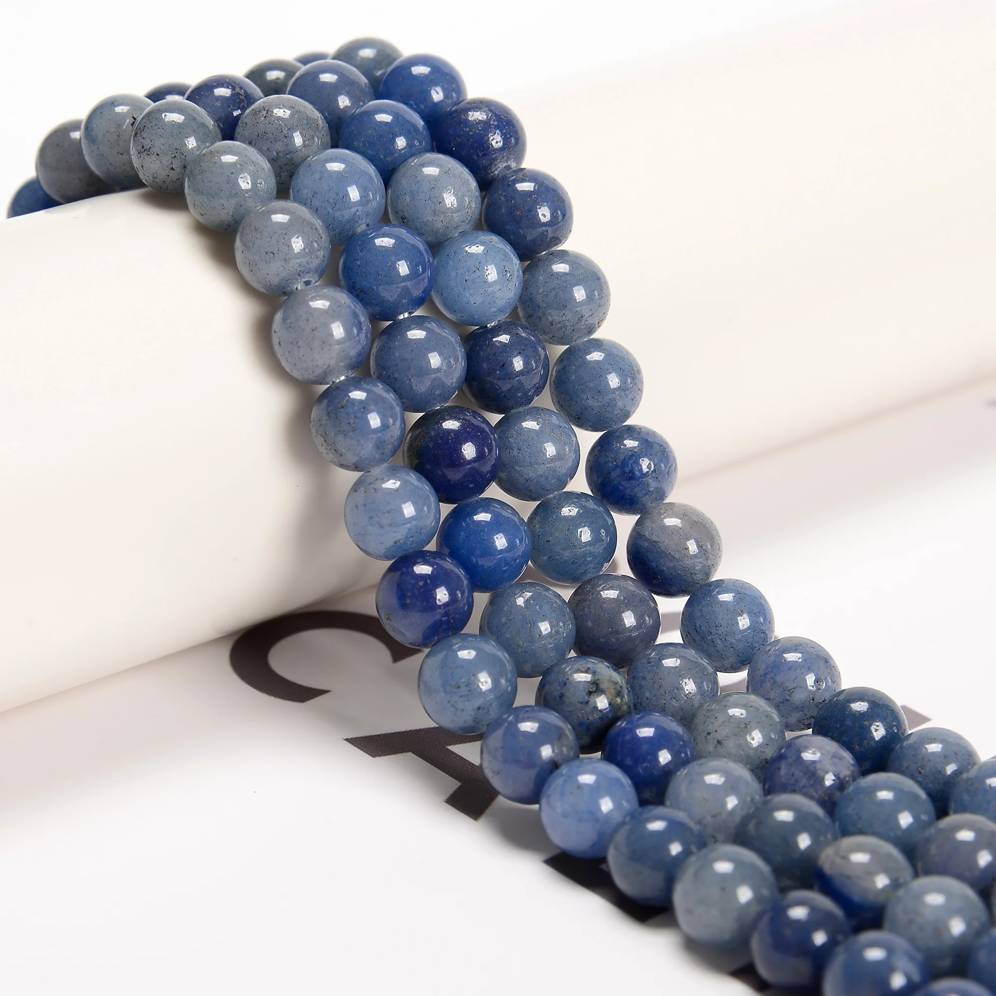 Loose Round Green Eye Blue Black Spot Jasper Aventurine Rhyolite Unakite Peach Jade Stone Beads for Jewelry Making 4 6 8 10 mm