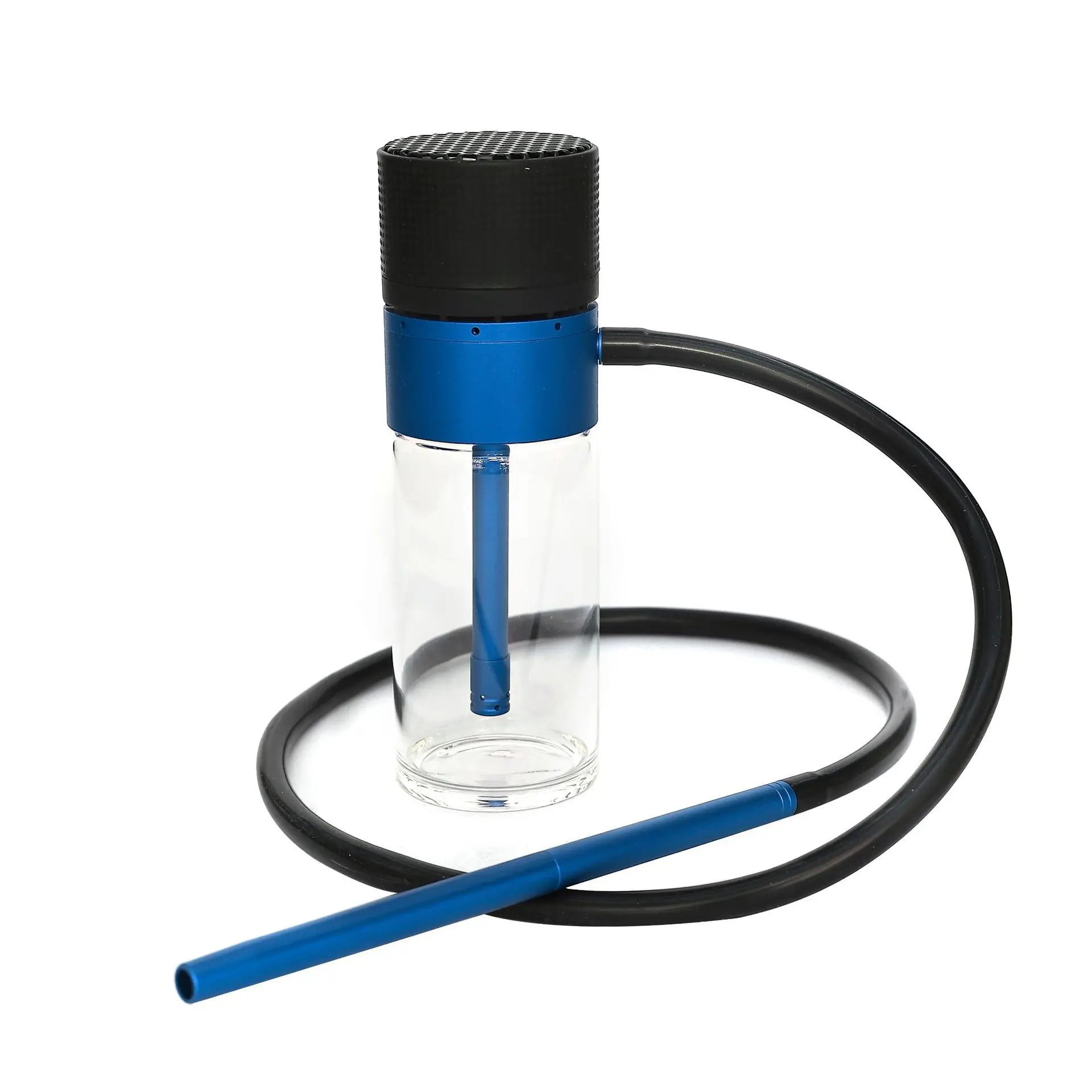 Wholesale Portable Car Hookah Cups Detachable Cleaning Cup with Metal Plastic Frosted Technics Water Bottle Shisha Set in Box