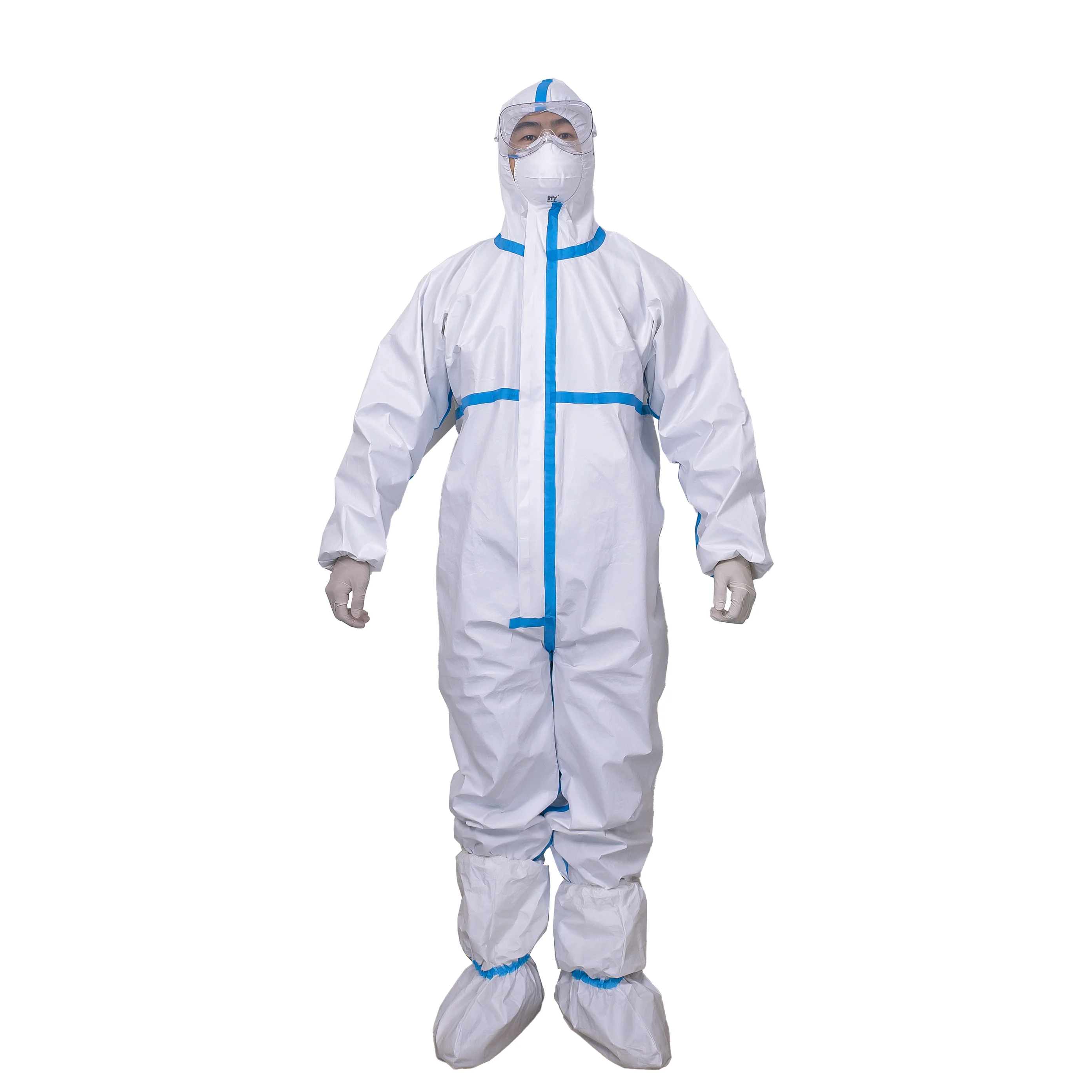 SF Waterproof Oil Resistant Dustproof Spray Cleanroom Paint Disposable Coverall Suit