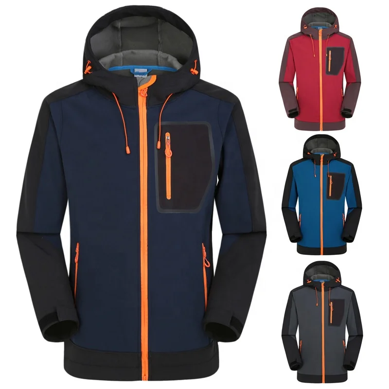 Hot Sale Custom Make Logo Polyester Waterproof Hiking Softshell Jackets