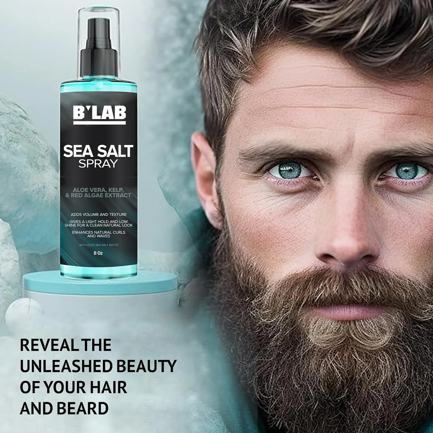 Private Label Natural Sea Salt Spray for Hair Coconut Strong Hold Texture Volumiziing Hair Matte Finish Sea Salt Spray for Men