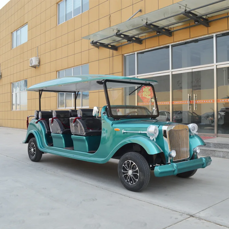 High quality custom buggy sightseeing bus 2+1rows electric vintage car discount price wedding retro golf cart for sale