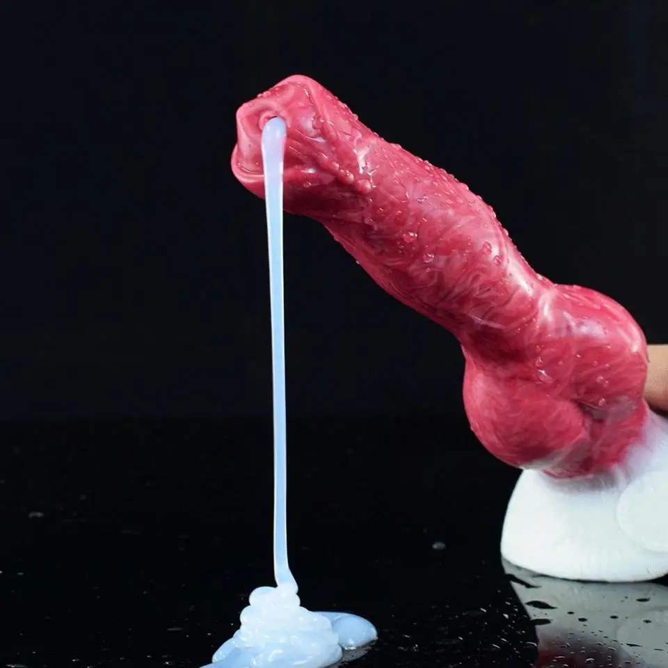 GF Ejaculating Dildo Wholesale Liquid Silicone With Strong Suction Anal Sex Toys Animal Dog Cock Dildos Squirting for Women