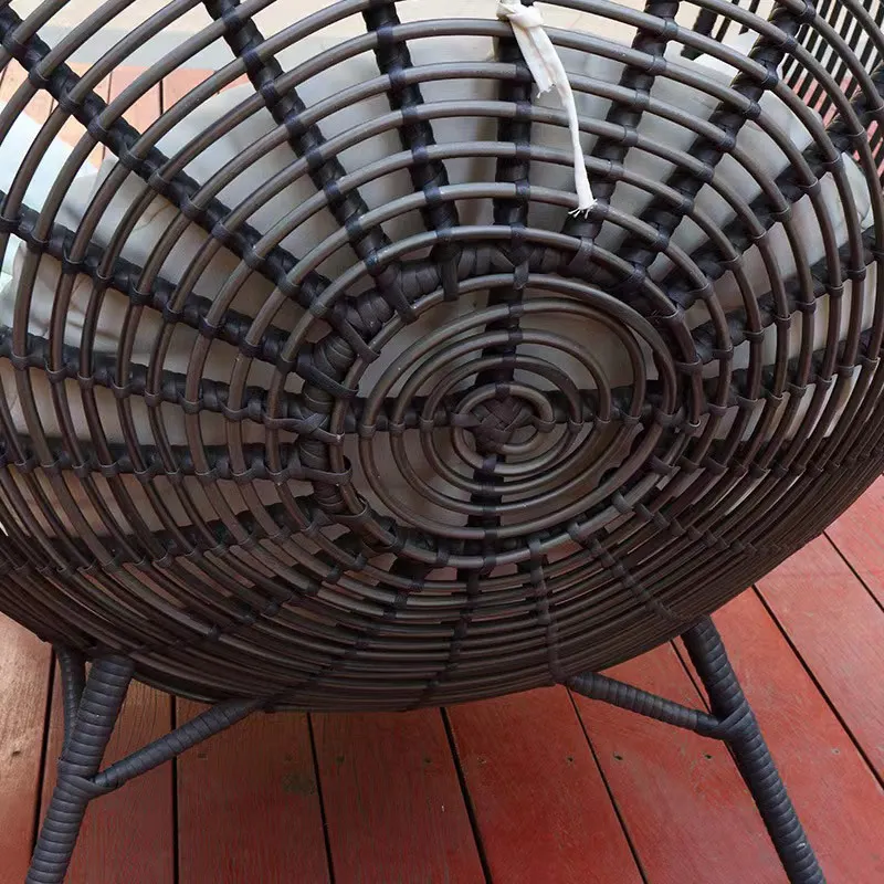Modern Leisure Metal Rattan Simple Design Garden Wicker Patio Rattan Sofa Chair