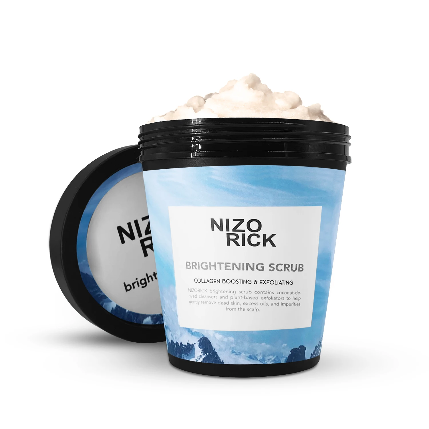 Nizorick Hair Scrub Organic Sea Salt Shampoo Nourishing Anti-Itching Hair Treatment Detox  Hair Scalp Scrub