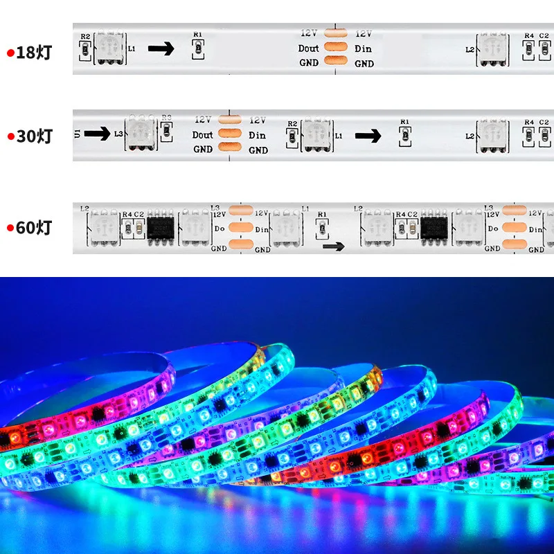 Good quality ws2811 ws2812b led digital strip addressable pixel rgb led spi controller