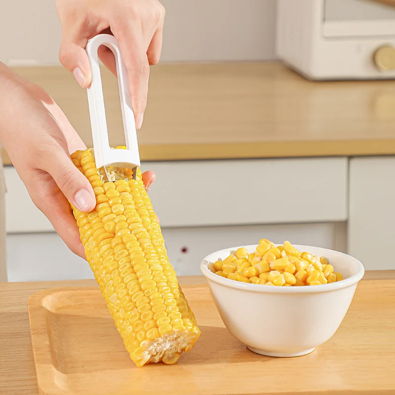 Household Corn Thresher Peeler Corn Stripper Shaver Peeler Stainless Steel Practical Corn Peeler Artifact Kitchen Gadgets
