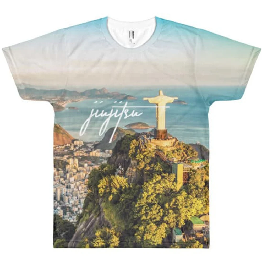 100% polyester full sublimation sublimated sports bjj gracie jiu jitsu t shirts