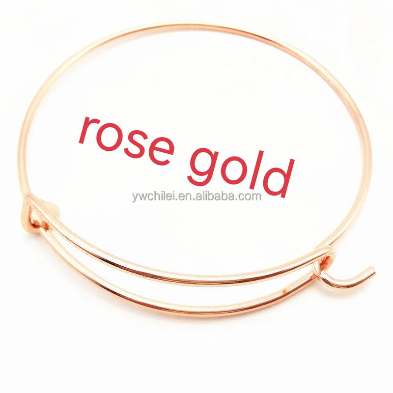 DIY Metal Adjustable Wire Blank  Fashion Expandable Bangle Bracelets