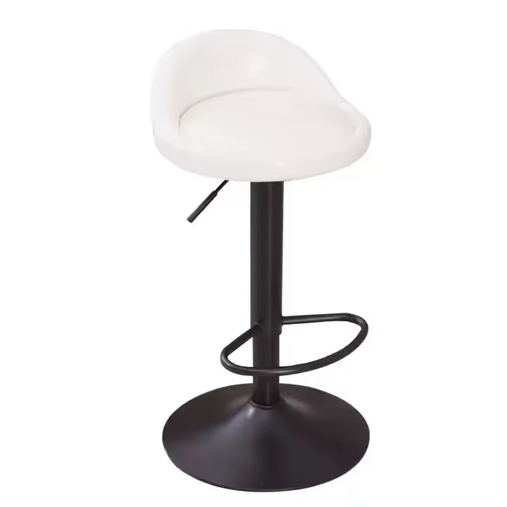 PU Leather Revolving Height Adjustable Bar Stool Chair With Footrest