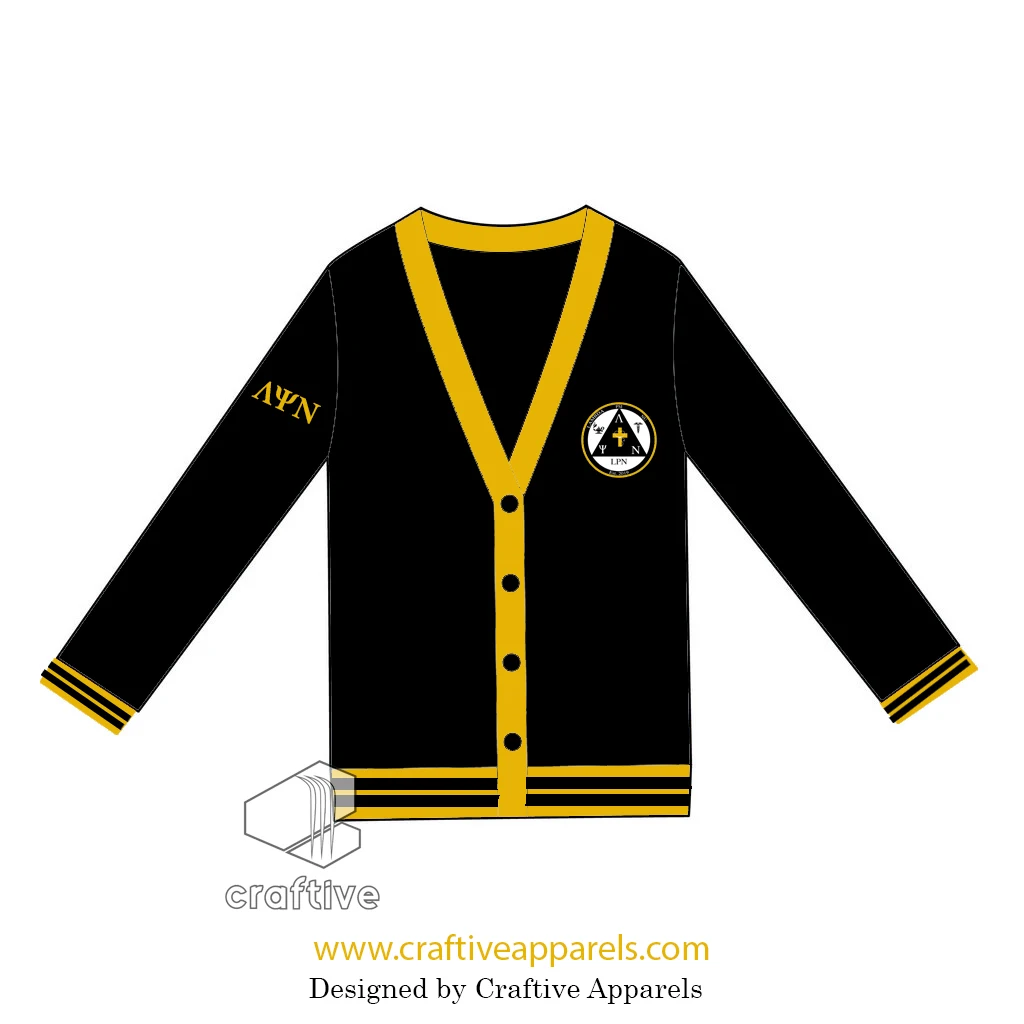 Lambda Psi Nu Sorority Cardigan Sweater