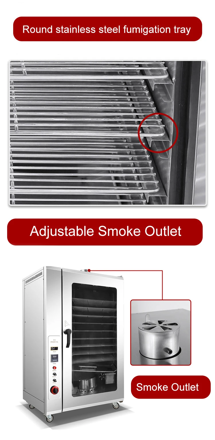 Automatic Meat Smoker Machine Fish Smoking Oven Chicken Smokehouse Catfish Smoking Machine
