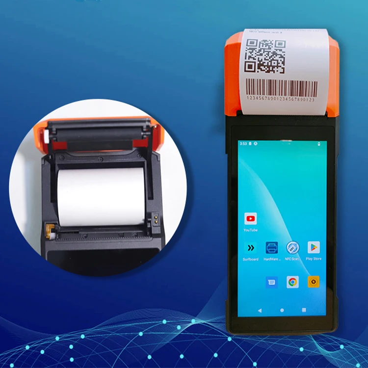 Newest Restaurant Billing System 4G Offline Pos Machine Handheld Pos Android Terminal With Thermal Printer