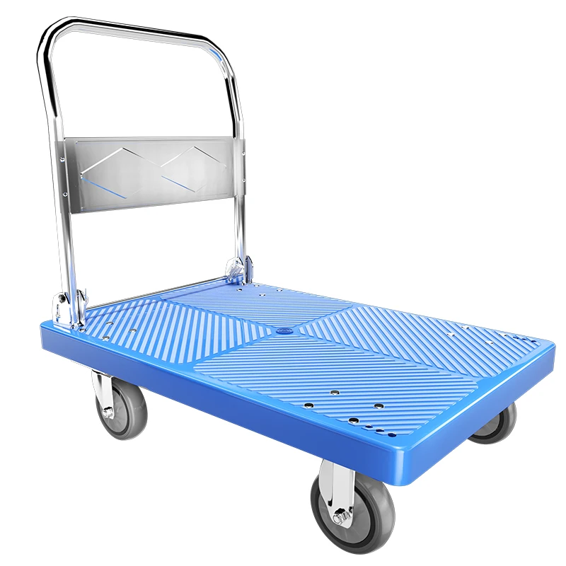 550 kg Heavy Duty Factory Foldable warehouse trolley platform Folding hand push Carts and trolleys