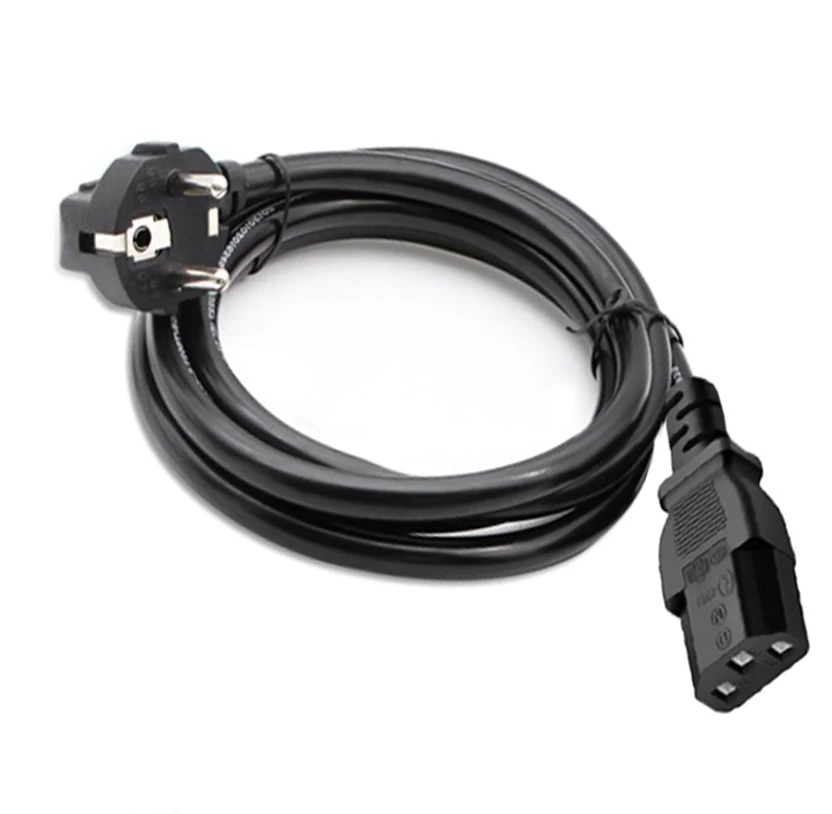 Top quality factory selling 2 pin plug european standard extension cord eu power cord cable ac eu power cable