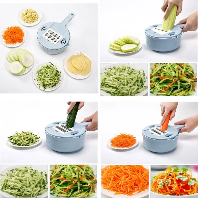 Multi-Function Household Wheat Straw tomato mushroom rapid magic grater kitchen vegetable cutter and slicer