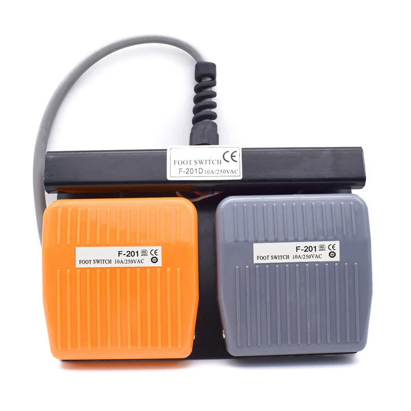 ZJSHUYI F-201D Double Pedals Double Pedal Wireless Foot Switch 250V SYF-201D