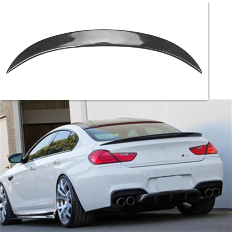 F06 Carbon Spoiler P Style or M6 style spoiler  For BMW Gran Coupe 6 series Carbon Fiber Rear trunk spoiler wing 2012-2017
