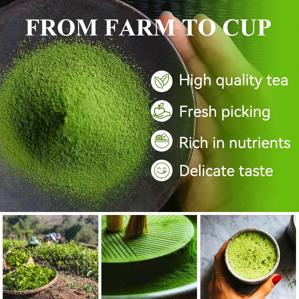 Factory Private Label Superior Matcha Tea Powder Instant Organic Supplier Ceremonial Grade Japan Pure Green Tea Matcha Package