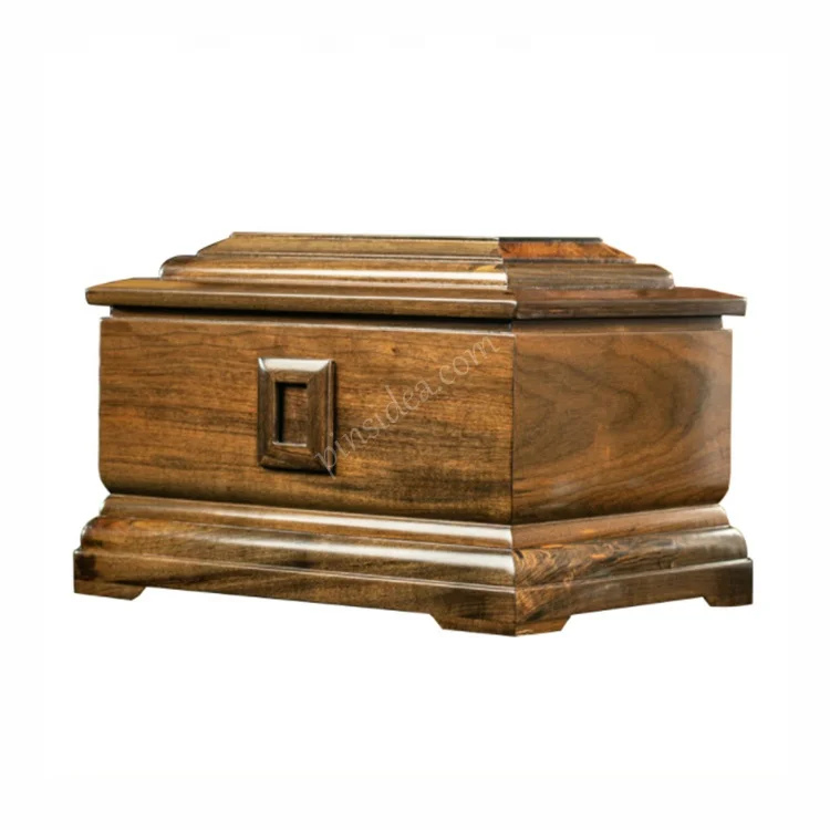 Wholesale and customization of funeral supplies, traditional classic style solid wood coffins, Human Adult Cremation casket