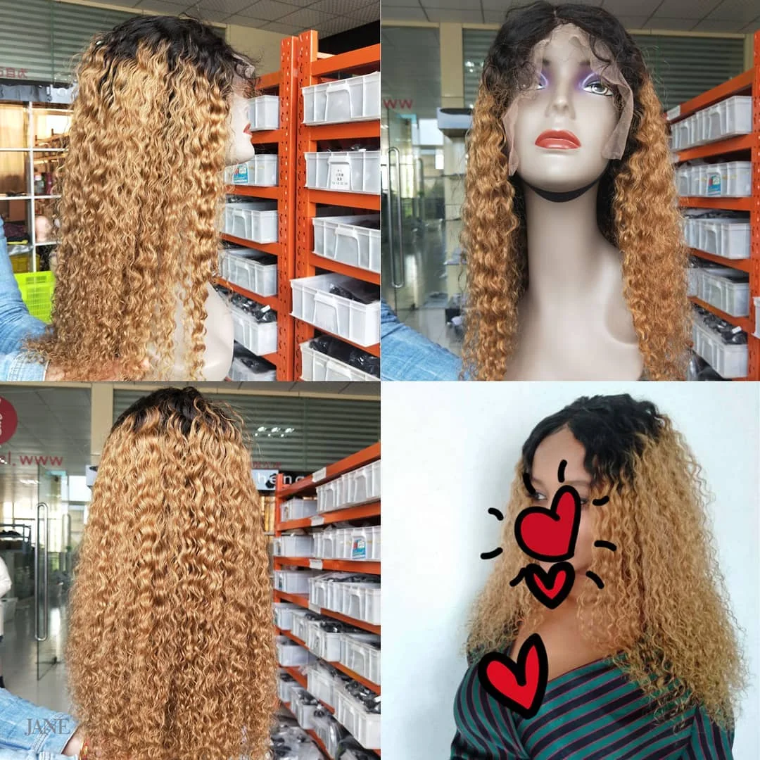 Ombre Blonde Bob Straight Wigs Human Hair Lace Front Brazilian Pre Plucked Bob Wig 1B/613 Color Straight Hair Short Bob Wigs