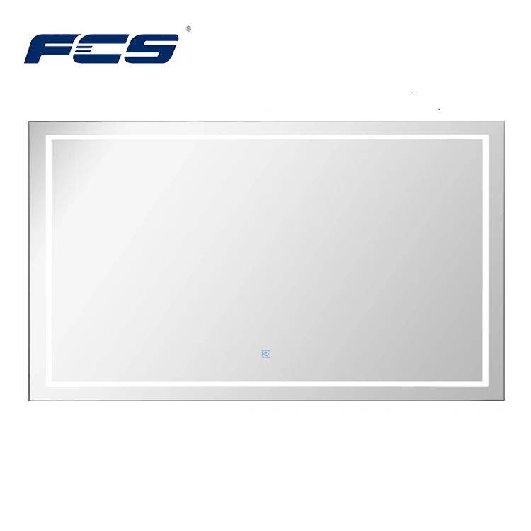 Wholesale High Quality High End Fashion Square Light Front Led Mirror For Bathroom