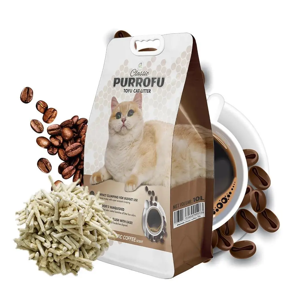 Purrofu Brand Flushed Tofu Cat Litter!Extreme Cleaning Tofu Cat Sand ! Premium Odor Seal Tofu With Green Tea Scent