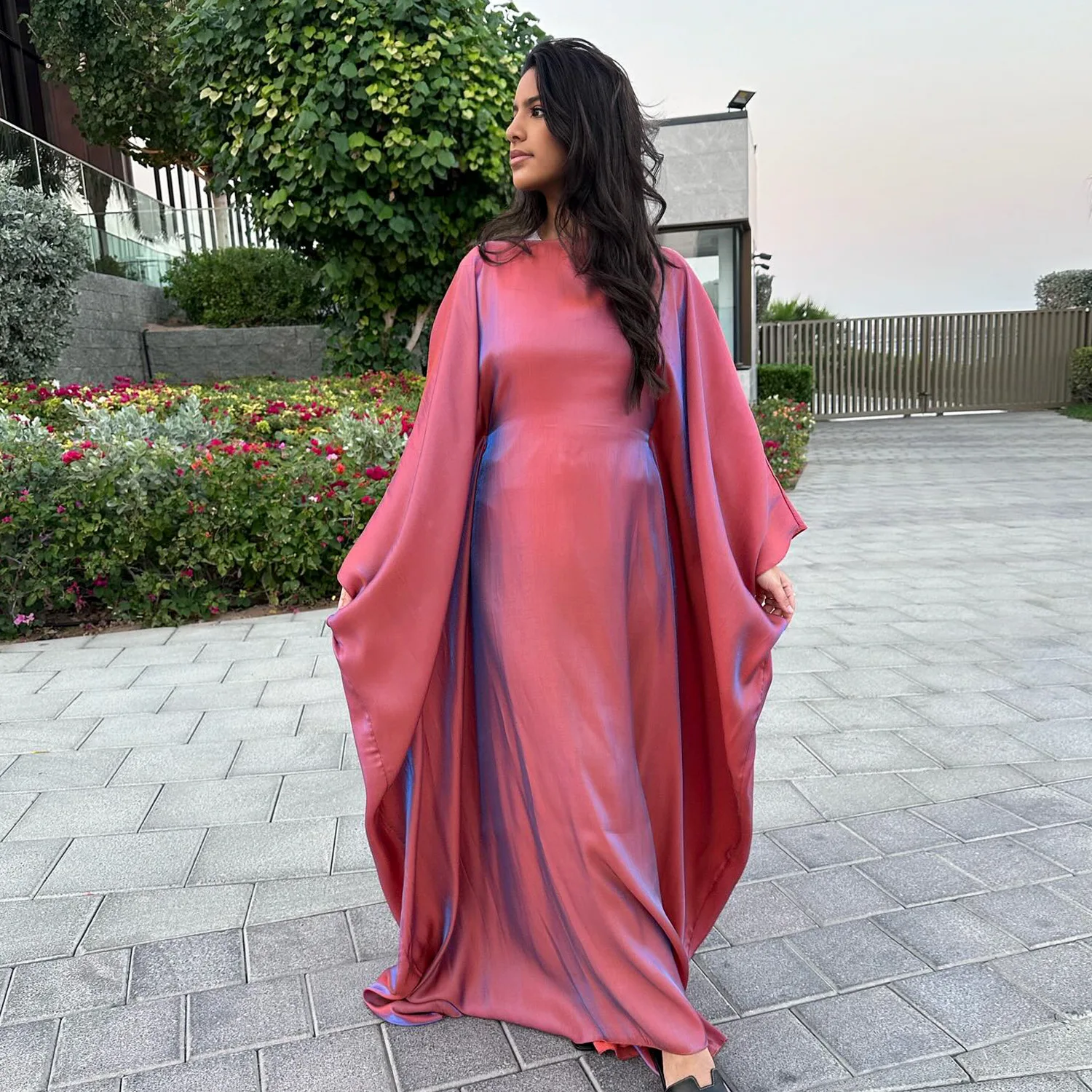Middle East elegant glitter women dubai modest dress muslim evening dress
