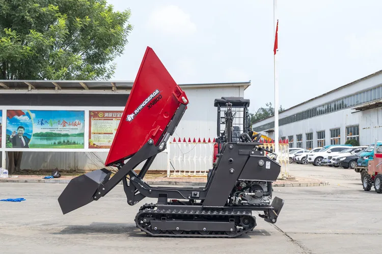 XN800 Self Loading Mini Dumper 800kg Tracked Dumpers Rhinoceros Small Track Transporter