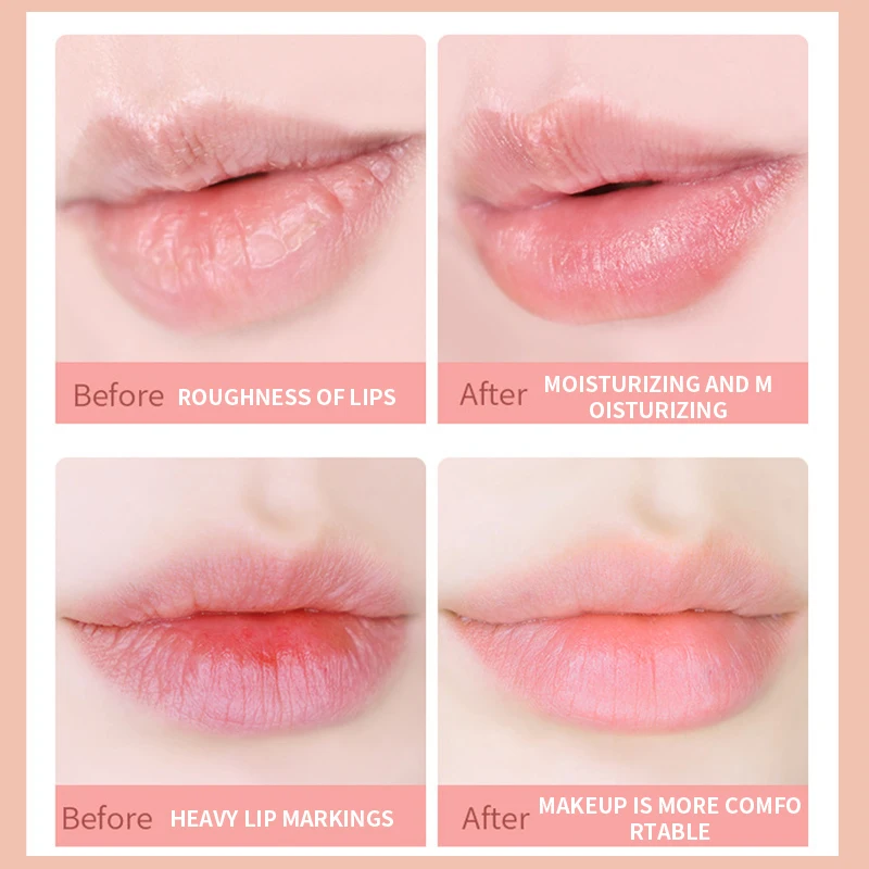 GECOMO Private Label Exfoliating Pink Lip Scrub Caring Peeling Bubble Up Moisturizing Rosy And Glossy Lip Oil