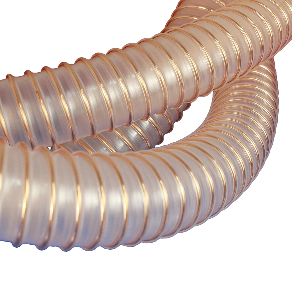 Transparent 1.5mm Thickness PU Steel Wire Reinforced Suction Hose