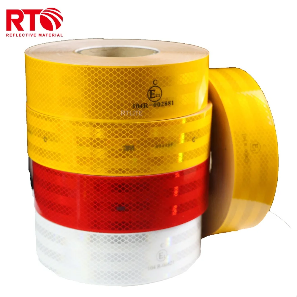 5.08cm*50m Professional Supplier For Acrylic/PMMA Reflector Reflective Sheet Sheeting Sticker With Adhesive for Truck Trailer