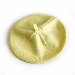 KENSHELLLEY Amazon Kids Beanie Hat Fresh Solid Color Wool Berets Winter Classic Bonnet Hat High Quality Plain Knitting Berets