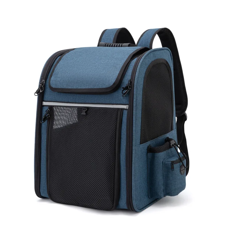 Pet bag Double shoulder cat bag Portable breathable outdoor foldable expansion dog backpack Large capacity pet Contract factory