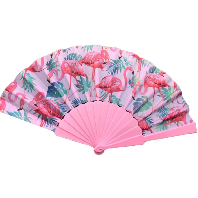 
Ручной пластиковый вентилятор с электрическим портативным и с перьями 