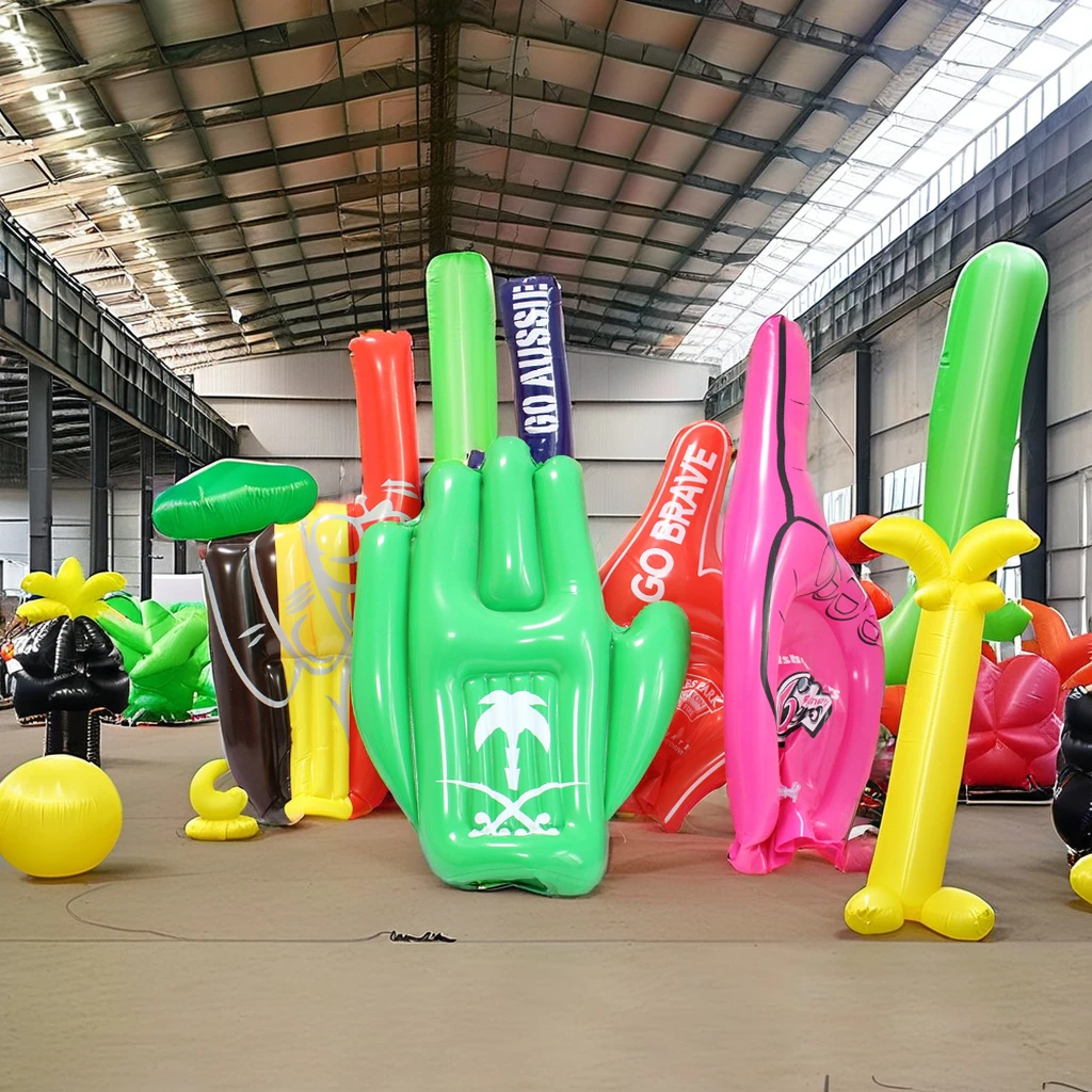 Hot Sale Outdoor Party Toy Customizable Giant PVC LED-Lamp Air Dancer Model Hand Palm Design Balloon Blower Accessory