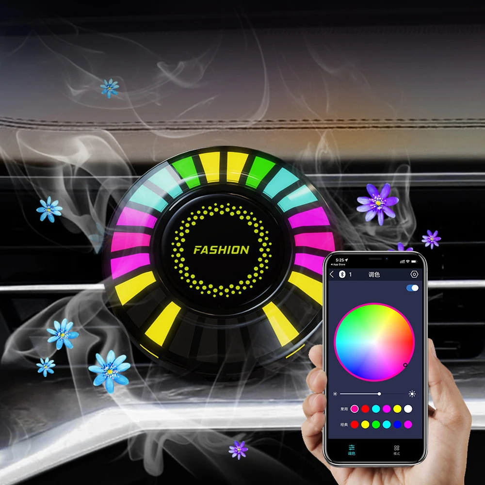 KEEN 2023 New USB RGB APP Control Aromatherapy Atmosphere Light Rhythm Sync Interior Ambient Aroma Diffuser Lamp Accessories