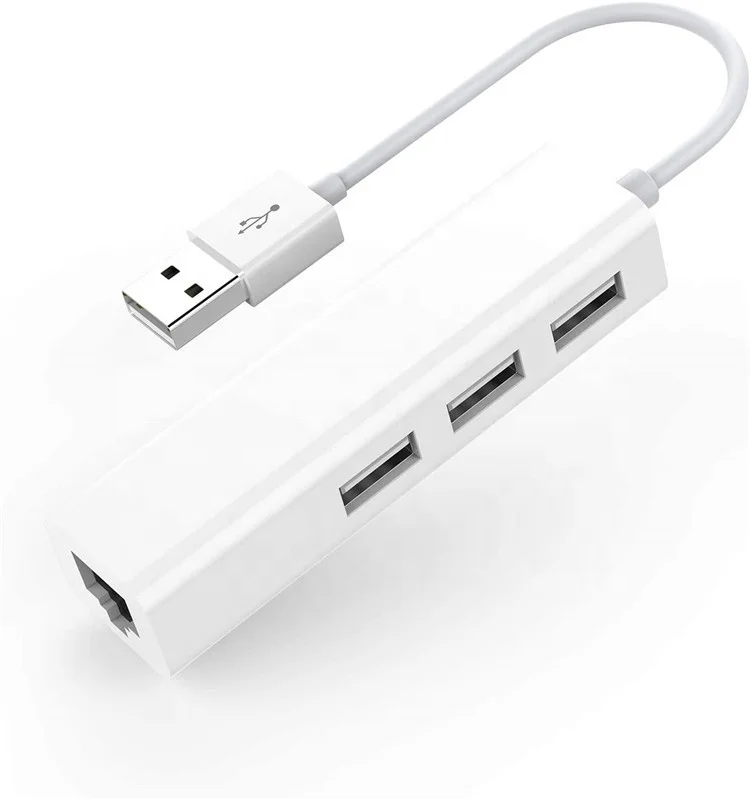 Концентратор с 3 USB-портами и адаптером RJ45 LAN расширитель сети Ethernet для ноутбука совместимый MacBook Air/Pro (предыдущее