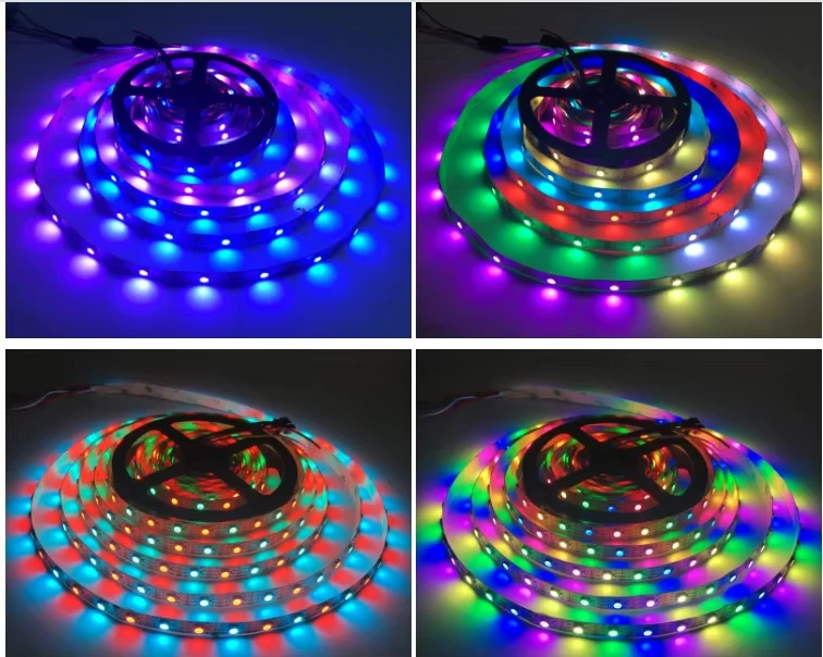 WS2812B индивидуально Адресуемая Светодиодная лента WS2812 Smart 5050 RGBIC LED Light DC5V