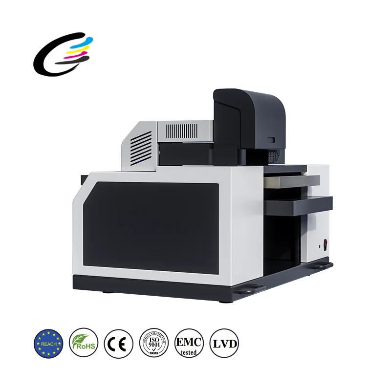 Fcolor UV DTF printer full set AB Film Automatic A3 UV Flatbed Varnish printer for phone case bottle glass metal sticker