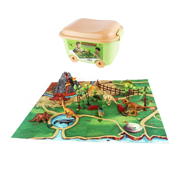 
Dinosaur Toys - 31 Realistic Dinosaur Figures, Activity Kids Play Mat & Trees, Dinosaur Playset Gifts for Boy & Girl 3,4,5,6,7,8 