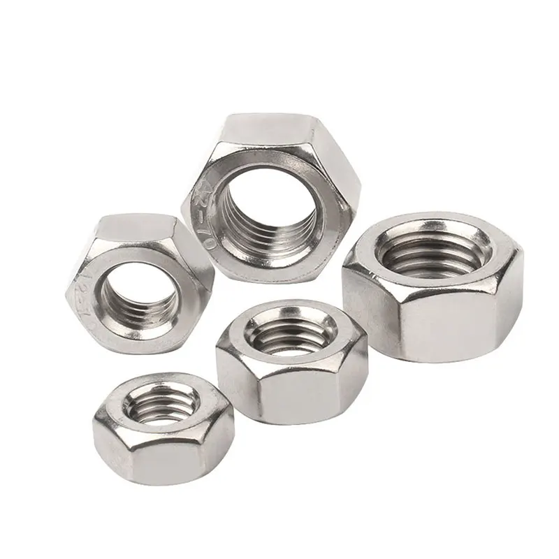 Nut Custom Stainless Steel M8 M10 M12 M6 Prices Hardware Hex Nuts For Industrial Construction Fasteners