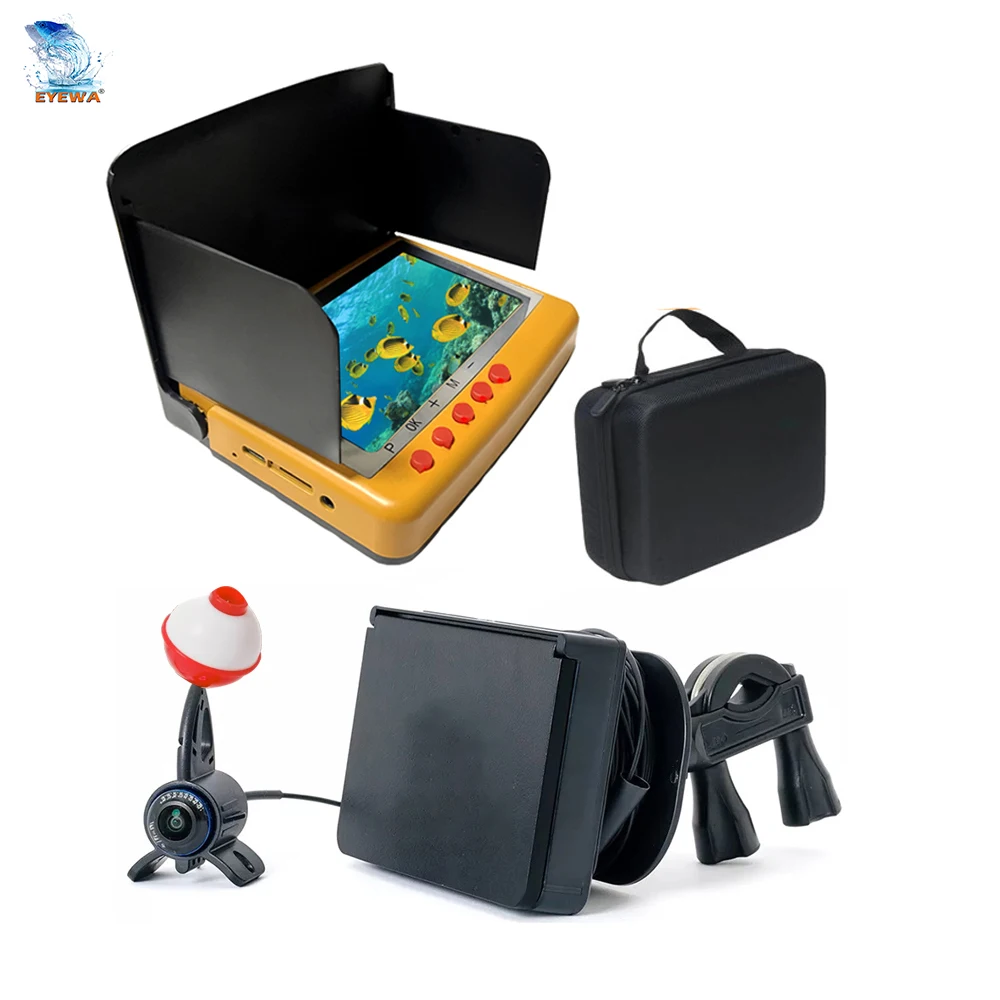 EYEWA 4.5inch ice Fishing Camera 20meters Day and Night Underwater Fish Camera For Winter ice Fishing HD Camera fishing ice