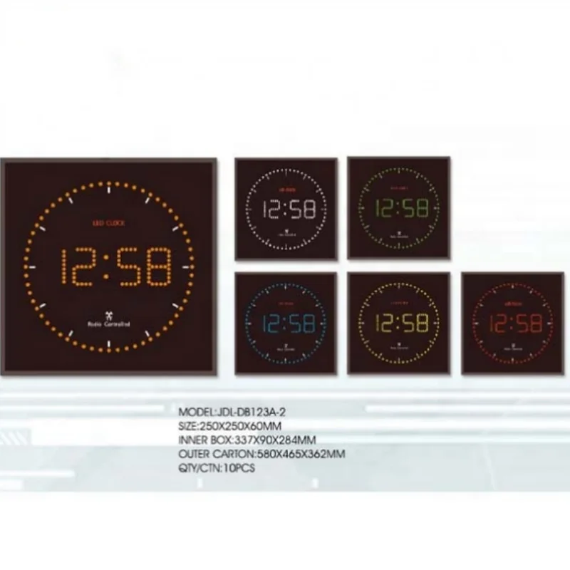 LED digital radio controlled electronic time clock