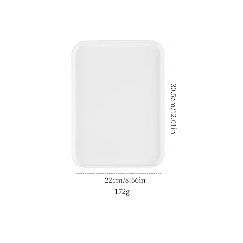 Eco-friendly Plastic Plate Reusable Rectangle Food Serving Tray Wheat Straw Plates Self-service Trays