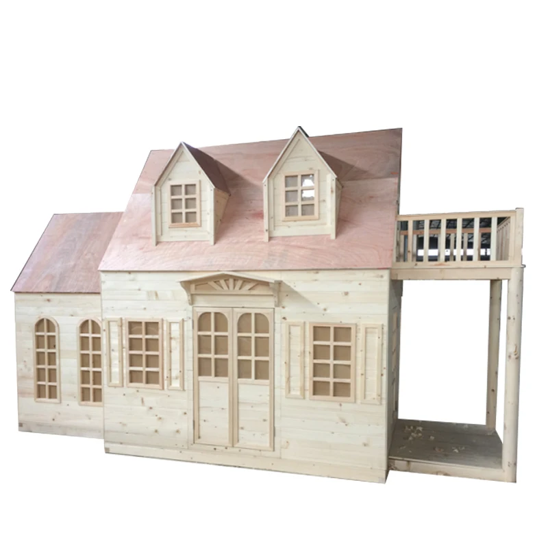 Backyard Waterproof Kids Small Wooden House Outdoor Playhouse Eco-friendly Solid Wood Playhouse