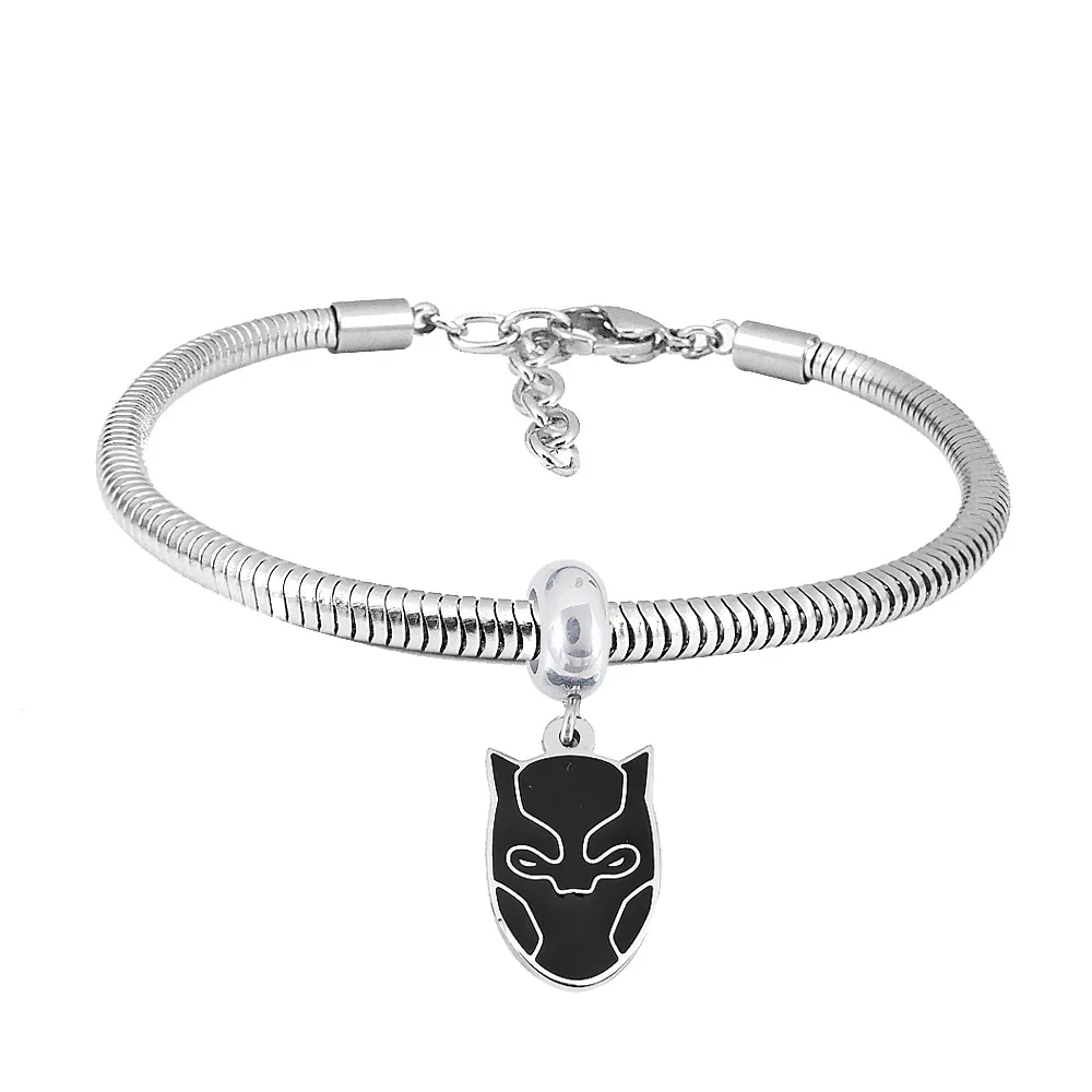 Marvel Series Pendant DIY Jewelry Stainless Steel Bracelet Charm Lucky Clover Bracelets For Family