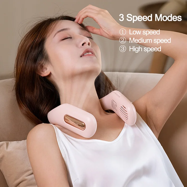  New Arrival 2021 Mini Leafless Lazy Hanging Neck Fan USB Rechargeable Outdoor Sports Portable Wearable