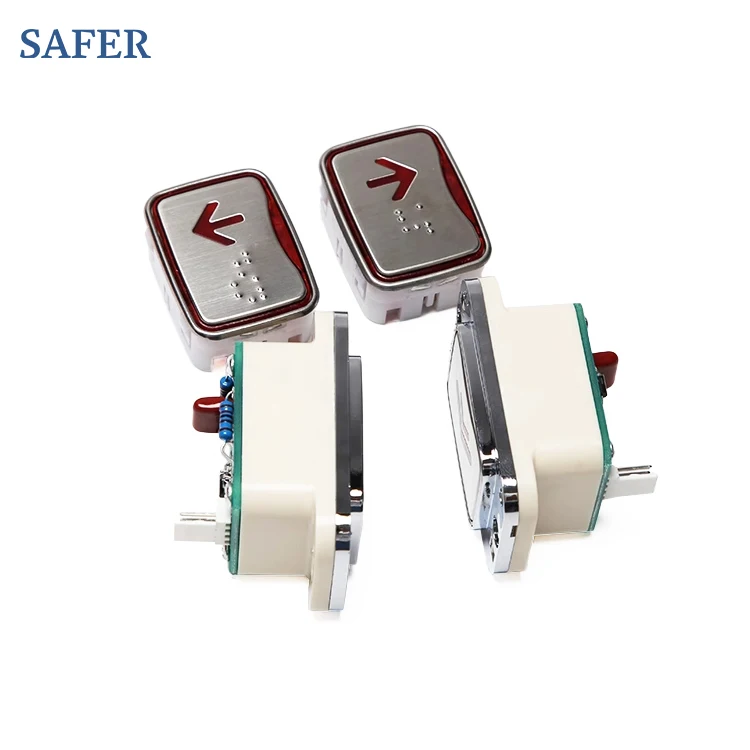 LG Sigma Elevator Button MTD260 MTD265 Elevator Square Button With Braille Red Light Blue Light Size 30.5*40mm DC24V